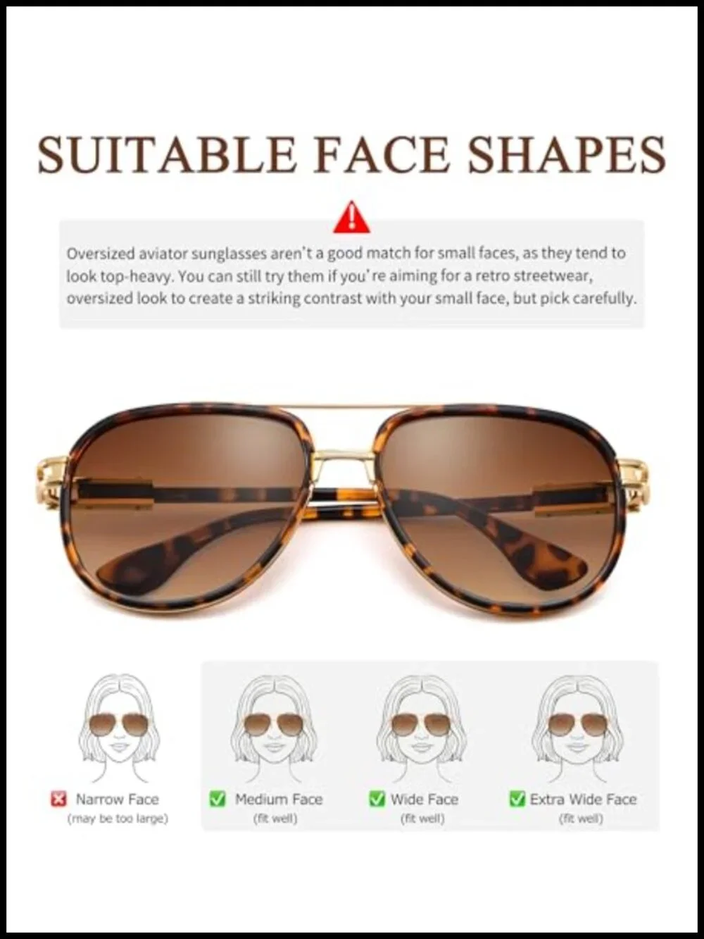 Metal Double Bridge Aviator Sunglasses with UV Protection